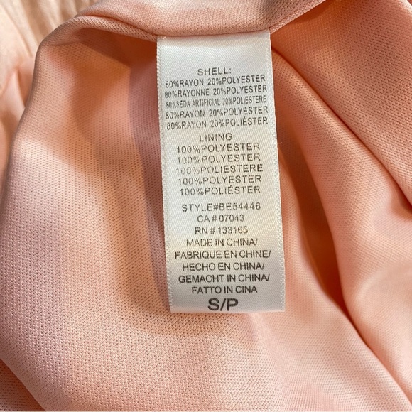 Altar'd State Women Small Peach Mini Dress Puff Sleeves Open cutout back ruffle - Picture 10 of 10